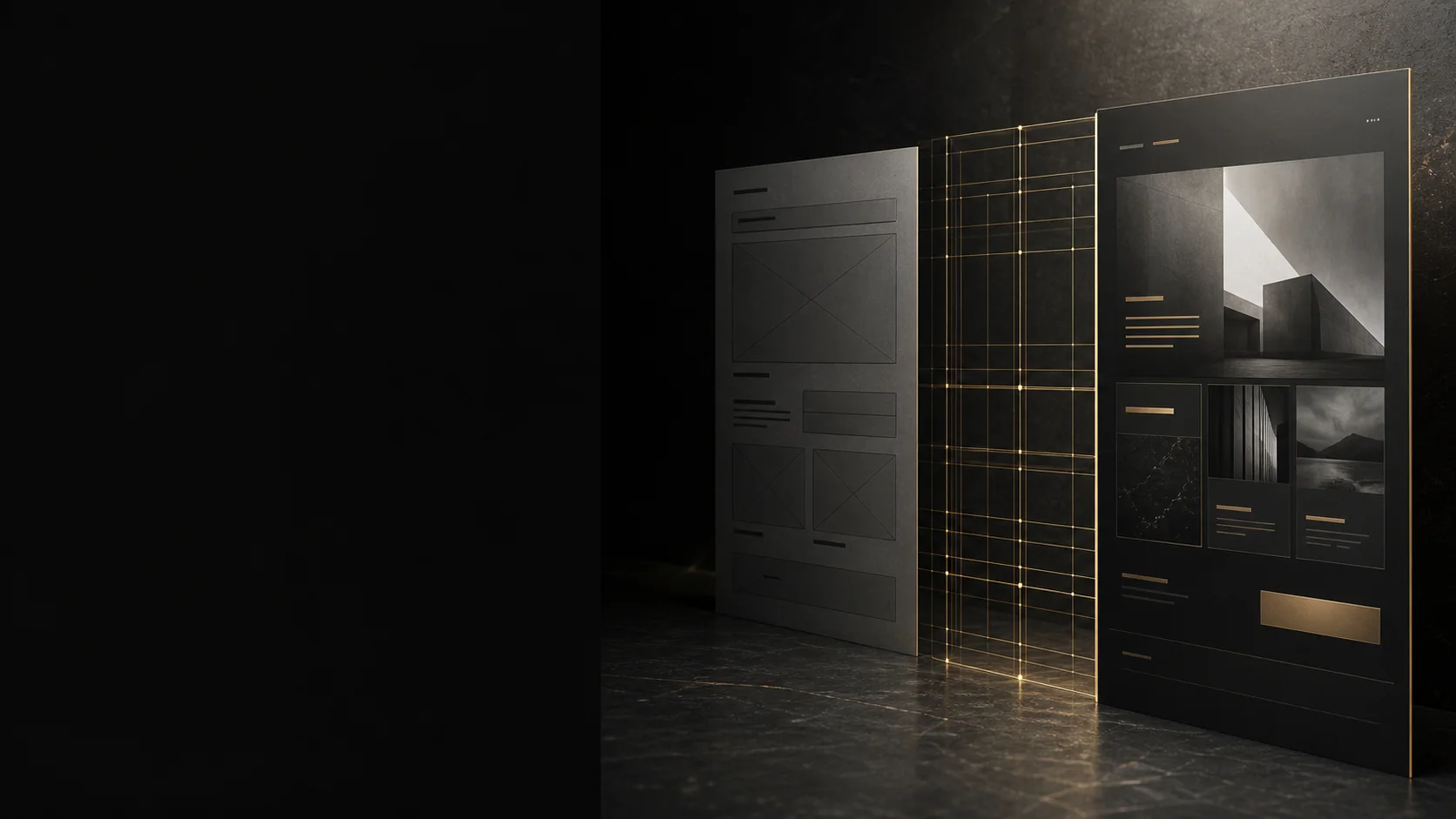 A dated website transformed through a precise design grid into a premium website
